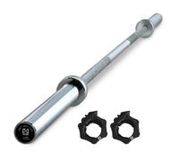Equipped Gym - 220cm Olympic Barbell With Quick Release Collars. A3 Steel 20Kg Barbell For Adjustable Weights Plates Max Load Of 317Kg. Gym Equipment For Home & Commercial Use For Both Men And Women
