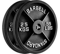 Equipped Gym Cast Iron Weight Plates Set - Barbell Weights Set Commercial Gym & Home Gym Equipment. Pair Of Heavy-Duty Cast Iron Plates For Barbell, Trap Bar, Curling Bar & Deadlift Bar (2.5kg x 2)