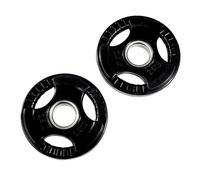 Equipped Gym - Olympic Tri Grip Weight Plate Set 1.25kg - 25kg. 2" Cast Iron And Rubber Coated Weights For Weight Lifting Gym Equipment For Home & Commercial Use For Both Men And Women (2x 2.5kg)