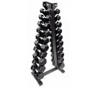 Equipped Gym - Weights Dumbbells Set With A Shaped 6 Tier Rack Stand. 1kg-10kg Pairs Cast Iron Gym Weights in 1kg increments. Gym Equipment For Home And Commercial Use For Both Men And Women