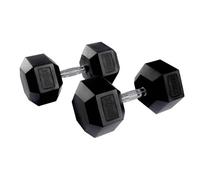 Equipped Gym - Weights Hex Dummbells Pairs. 27.5kg Cast Iron Gym Weights. Gym Equipment For Home And Commercial Use For Both Men And Women.Anti-Rolling Dumbbells for Weight Training