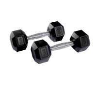 Equipped Gym - Weights Hex Dummbells Pairs. 9kg Cast Iron Gym Weights. Gym Equipment For Home And Commercial Use For Both Men And Women.Anti-Rolling Dumbbells for Weight Training