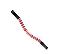 Equipride Beautiful Sparkly Crystal Curve Shape Browband RED/CLEAR (Black Leather, Full)