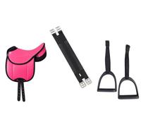 Equipride CUB SADDLE FOR KIDS SHETLAND HORSE WITH GIRTH LEATHERS STIRRUPS (HOT PINK)