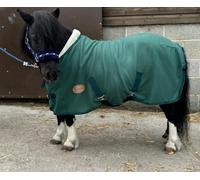 Equipride Horse Fleece Show Rug, with Collar and Chest Closure, for Shetland and Pony Horses Size 4'0" to 6'9" (Hunter Green, 4'0")