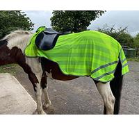 Equipride REFLEX HIND EXERCISE SHEET HI VIZ QUARTER SHEET SADDLE GAP FULL/COB/PONY NEON GREEN (Cob)