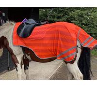 Equipride REFLEX HIND EXERCISE SHEET HI VIZ QUARTER SHEET SADDLE GAP FULL/COB/PONY NEON ORANGE (Pony)