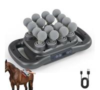 Equirelief 8 Heads Horse Massage Gun, Equine Percussion Massager, Deep Tissue Horse Recovery Tool, Red Light Heat Therapy, Quiet Adjustable Intensity Muscle Relaxation for Equine Wellness