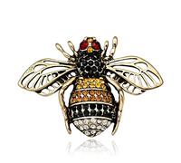 Equirider Little Bee Brooch Crystal Rhinestone Insect Ant Flying Bee Honeybee Enamel Pins Broach Needle Badge Gifts