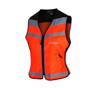 Equisafety Child Hi Vis Red/Orange Waistcoat Please Pass Wide and Slow - Small