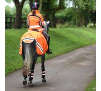 Equisafety Hi Viz Winter Wrap Around Sheet - Full (normal rug size 6'6 - 6'9) · Orange