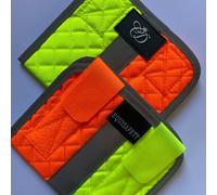 Equisafety Multi Coloured Hi Viz Leg Boots - Horse · Yellow and Orange