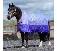 eQuitack 600 Denier Lite Horse Turnout Rug, 6’3” - Half Neck, Waterproof, Lightweight Turnout Rug for Horses 0g No Fill Turnout Rug, Adjustable Leg Straps, Lavender/Purple