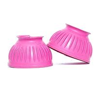 Equitack One Pair Rubber Bell Boot - Overreach Boots | Premium 6mm PVC Rubber Safeguard for Hoof Damage | Pony Boots for Horse (Pink, Cob)