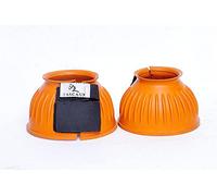 Equitack One Pair Rubber Bell Boot - Overreach Boots with Easy Touch Velcro Closure | Premium 6mm PVC Rubber Safeguard for Hoof Damage | Pony Boots for Horse (Red, X-Full)