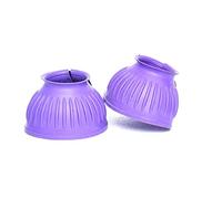 Equitack One Pair Rubber Bell Boot - Overreach Boots with Easy Touch Velcro Closure | Premium 6mm PVC Rubber Safeguard for Hoof Damage | Pony Boots for Horse (Purple, Cob)