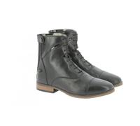 EQUITHÉME Wavy ankle boots with lacing black 36