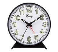 Equity by La Crosse 14077 Black Battery-Operated Analog Alarm Clock
