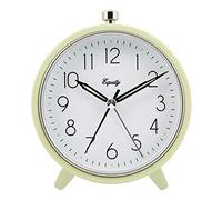 Equity by La Crosse Tabletop Alarm Clock, Quartz, Pale Green Metal, 5-In. -20090