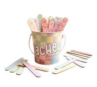 Equity Sticks - 12x12x11.5cm Bucket (300g) | 60 Writable Classroom Labels