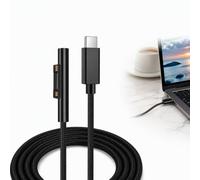 Equiyoal Fast Charging Cable for Surface Supports PD up to 45W 15V/3A 2M | Magnetic USB-C replacement cord for Surface Pro 3/4/5/6/7/Go/Laptop1/2/Book1/2 ensures stable power remote office travel
