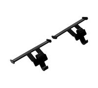 equlup 1 par de alerones para zapatos, zuecos, decoración de alerones traseros, pantuflas de ABS, colgante de, regalo de verano, dije con agujero para niños y amantes de los autos. (Negra)