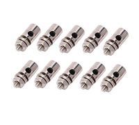 equlup 10Pcs RC Push Rod Connector, RC Plane Pushrod Connector Linkage 2.1mm/0.8in Pushrod Connector Linkage Stoppers for RC Plane Accessory