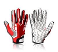 equlup 2PCS Baseball Batting Gloves, Football Receiver Gloves Breathable Non Slip High Grip American Football Protective Mittens for Youth Adult Unisex (M)