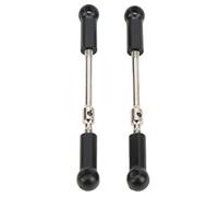 equlup 2Pcs RC Front Upper Pull Rod, 76mm/3.0in Tie Rod RC Front Rear Metal Adjustable Steering Linkage Servo Link forWLtoys 104001 1877 1/10 Car Parts