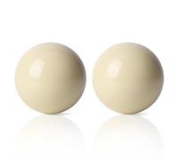 equlup 2Pcs White Billiard Balls, 5.72cm/2.25in Pool Table White Cue Ball Regulation Size Snooker Pool Table Training Spot Cue Ball for Home, Commercial Billiard Tables