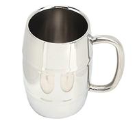 equlup 550ML Stainless Steel Beer Mug, Portable Double Walled Large Capacity Whiskey Bucket Heat Insulation Unbreakable Drinking Milk Cup for Hot Cold Drinks