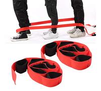 equlup 6 Legged Race Band, 2pcs Outdoor Party Group Game Legged Race Bands Backyard Teamwork Training Fun Game for Kid Adult