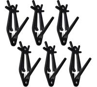 equlup 6 Pack European Mount Skull Hanger, Heavy Duty Iron Deer Skull Wall Mount, Hidden Skull Hook Bracket with Hardware for Deer Antelope Decor