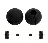equlup Barbell Grips, 1Pair of Barbell Dumbbell Curved Bar Grip Round Spherical Silicone Non Slip ThickenedGrip for 25mm/0.98in, 28mm/1.10, 30mm/1.18in Diameter Handle Bars (Black)