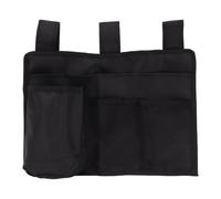 equlup Beside Organizer, Polyester Bedside Storage Bag Multiple Pockets Bedside Hanging Remote Control Holder for Bunk Hospital Beds Dorm Rooms Bed Rails