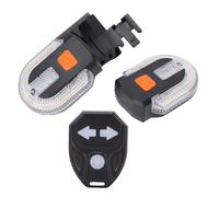 equlup Bike Turn Signals, Wireless Remote LED Split Rear Tail Light | IPX4 Rated, 60lm 5 Mode LED Lamp, Audible Beep Alert, Mount Straps & USB Cable for Road & Mountain Biking