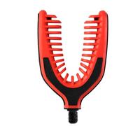 equlup Carp Fishing Rod Rest, Thread M3/8 Fish Pole Bracket Heads 10.3cm/4.05in U Heads Fishing Tackle Gripper for Freshwater Saltwater (Red)