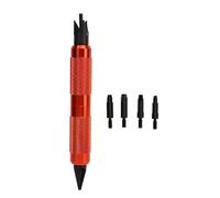 equlup Case Prep Multitool, Aluminium Alloy Trimming Knife Case Chamfer Deburring Hand Tools Primer Pocket Cleaners Reamers(Orange)