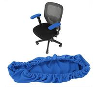 equlup Chair Armrest Cover, 2pcs 22x6.5cm Ergonomic Elastic Sofa Arm Protector Washable Furniture Arm Slipcovers for Recliner Office Gaming Chair (Blue)