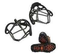 equlup Crampons, 1 Pair Spring Ice Crampon Shoe Covers Anti Slip Walk Traction Cleats Women Men Anti Slip Stainless Steel Spikes for Walking On Snow Ice (M)