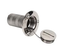 equlup Deck Filler Cover, 316 Stainless Steel Right Angle 1.5 Inch Boat Filler Port Gas Tank with 3 Screws and 1 Key Hardware for Boat Yacht Ship (DIESEL)