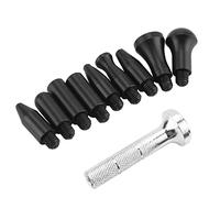 equlup Dent Repair Tool, 9.6cm Tap Down Pen with 9 Head Tips | Anti Slip Metal Knock Down Tool, Paintless Dent Repair Pen Damage Remover for DIY Car Hail