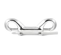 equlup Double Ended Diving Clip, 316 Stainless Steel Marine Grade Spring Scuba Diving Buckle Bolt Snap Hook for Scuba Diving Diver (77mm)