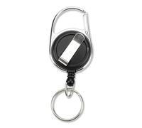 equlup Fly Fishing Retractor, 65cm/25.6in Retractable Length Steel Wire Retractor with 360° Rotating Clip Multifunctional Fishing Knot Tool Line Clipper for Hiking, Camping, Sports