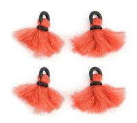 equlup Fly Fishing Yarn, 4pcs 33mm/1.3in Yarn Strike Indicators Fly Dry Fishing Float Yarn Strike Indicators Drift Hook Positioning Floats Bobbers for Fresh Saltwater (Orange)