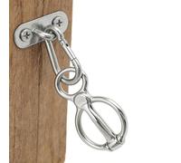 equlup Heavy Duty Horse Tie Ring, Stainless Steel Horse Tie Down Ring Hardware Kit Quick Snap Safe Horses Tack and Supplies Training Equipment