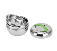 equlup Lunch Box, 1.3L Double Wall Thermal Food Container Stainless Steel Insulated Lunch Box with Compartment and Lid Cooking for School Working Hiking Office