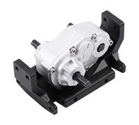 equlup Metal Transfer Case, 72mm/2.83in RC Transfer Case with Mount Easy Installation Lightweight RC Model Vehicle Accessory for SCX10 / D90 1/10 RC Crawler Car
