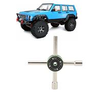 equlup Mini Wrench, 4/5.5/7/8mm Stainless Steel Universal Lock Nut Cross Wrench Cabinet Key 4 Way Hexagon Socket Spanner Valve RC Car Maintenance (Green)