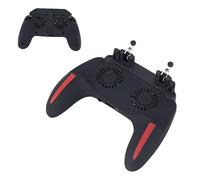 equlup Mobile Game Controller, ABS Gaming Controller with Dual Cooling Fan 16x13x3cm / 6.3x5.1x1.2in Phone Gaming Grip Quiet Operation Game Trigger for Phone, Pad